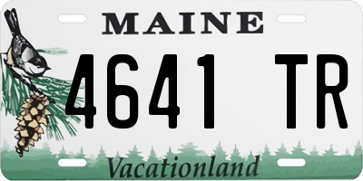 ME license plate 4641TR
