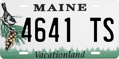 ME license plate 4641TS