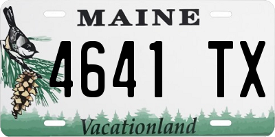 ME license plate 4641TX