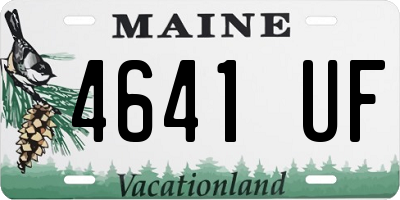 ME license plate 4641UF