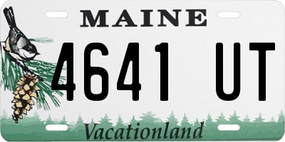 ME license plate 4641UT