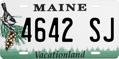ME license plate 4642SJ