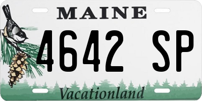 ME license plate 4642SP