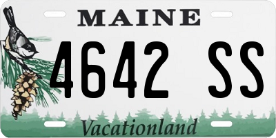 ME license plate 4642SS
