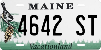 ME license plate 4642ST