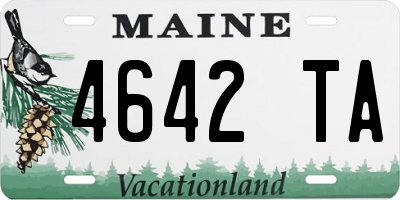 ME license plate 4642TA