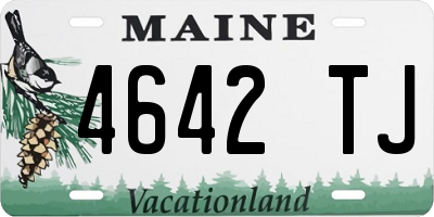 ME license plate 4642TJ