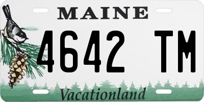 ME license plate 4642TM