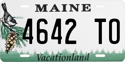 ME license plate 4642TO