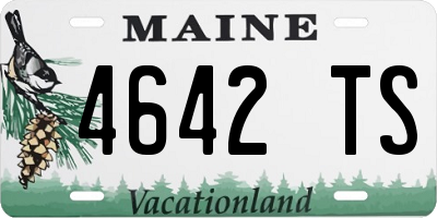 ME license plate 4642TS