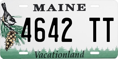 ME license plate 4642TT