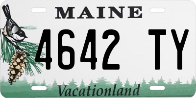 ME license plate 4642TY