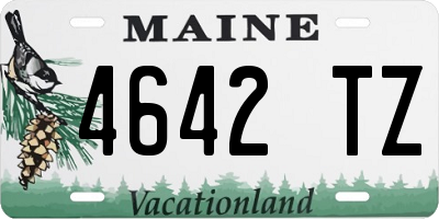 ME license plate 4642TZ