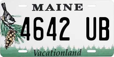 ME license plate 4642UB