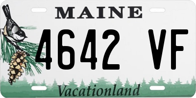 ME license plate 4642VF