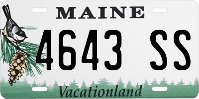 ME license plate 4643SS