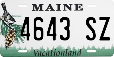 ME license plate 4643SZ