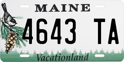 ME license plate 4643TA