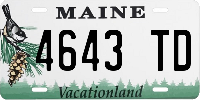 ME license plate 4643TD
