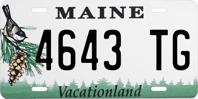 ME license plate 4643TG