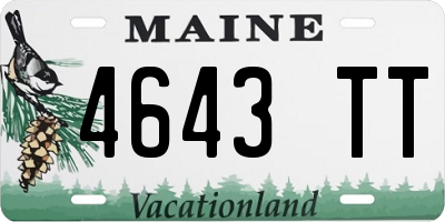 ME license plate 4643TT