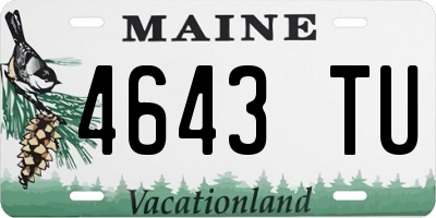 ME license plate 4643TU