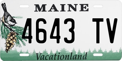 ME license plate 4643TV