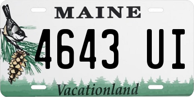 ME license plate 4643UI