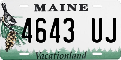 ME license plate 4643UJ