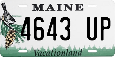 ME license plate 4643UP