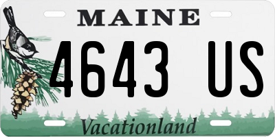 ME license plate 4643US