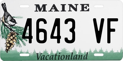 ME license plate 4643VF
