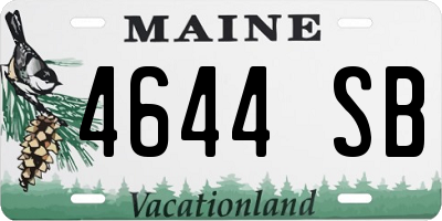 ME license plate 4644SB