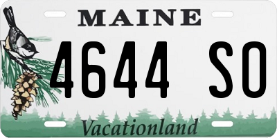 ME license plate 4644SO