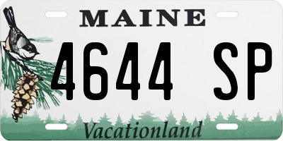 ME license plate 4644SP