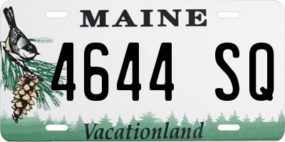 ME license plate 4644SQ