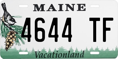 ME license plate 4644TF