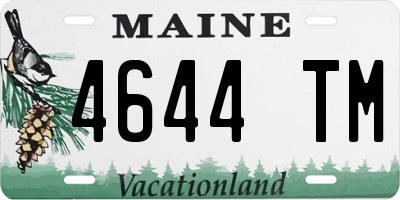 ME license plate 4644TM
