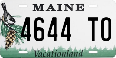 ME license plate 4644TO