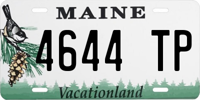 ME license plate 4644TP