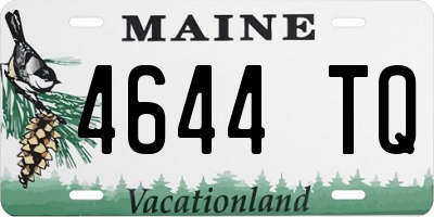ME license plate 4644TQ