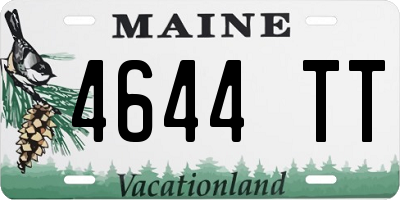 ME license plate 4644TT