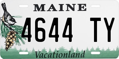 ME license plate 4644TY