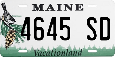 ME license plate 4645SD