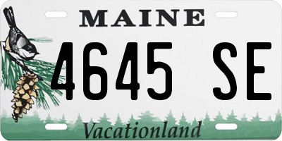 ME license plate 4645SE