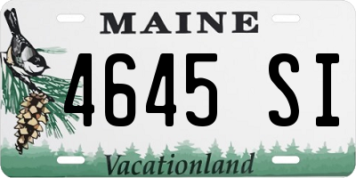 ME license plate 4645SI