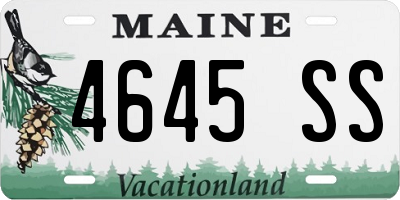 ME license plate 4645SS