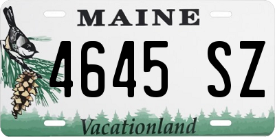 ME license plate 4645SZ