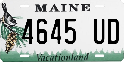 ME license plate 4645UD