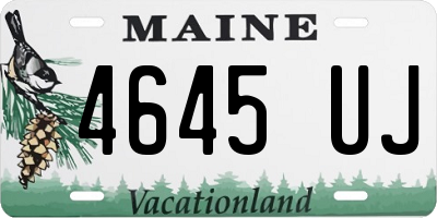ME license plate 4645UJ